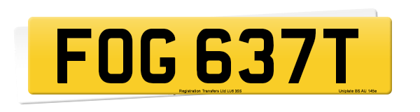 Registration number FOG 637T